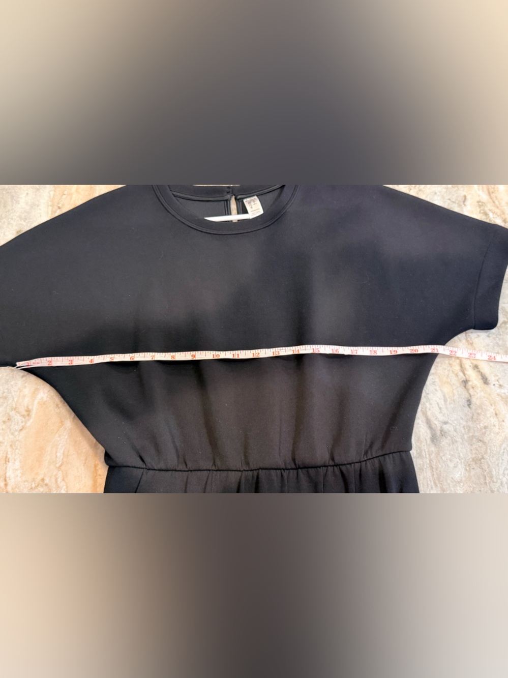 Women’s SPANX AirEssentials Short sleeve crop wide leg black jumpsuit- Sz Small - Picture 8 of 9